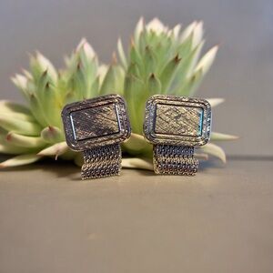 Silver tone cuff links NEW